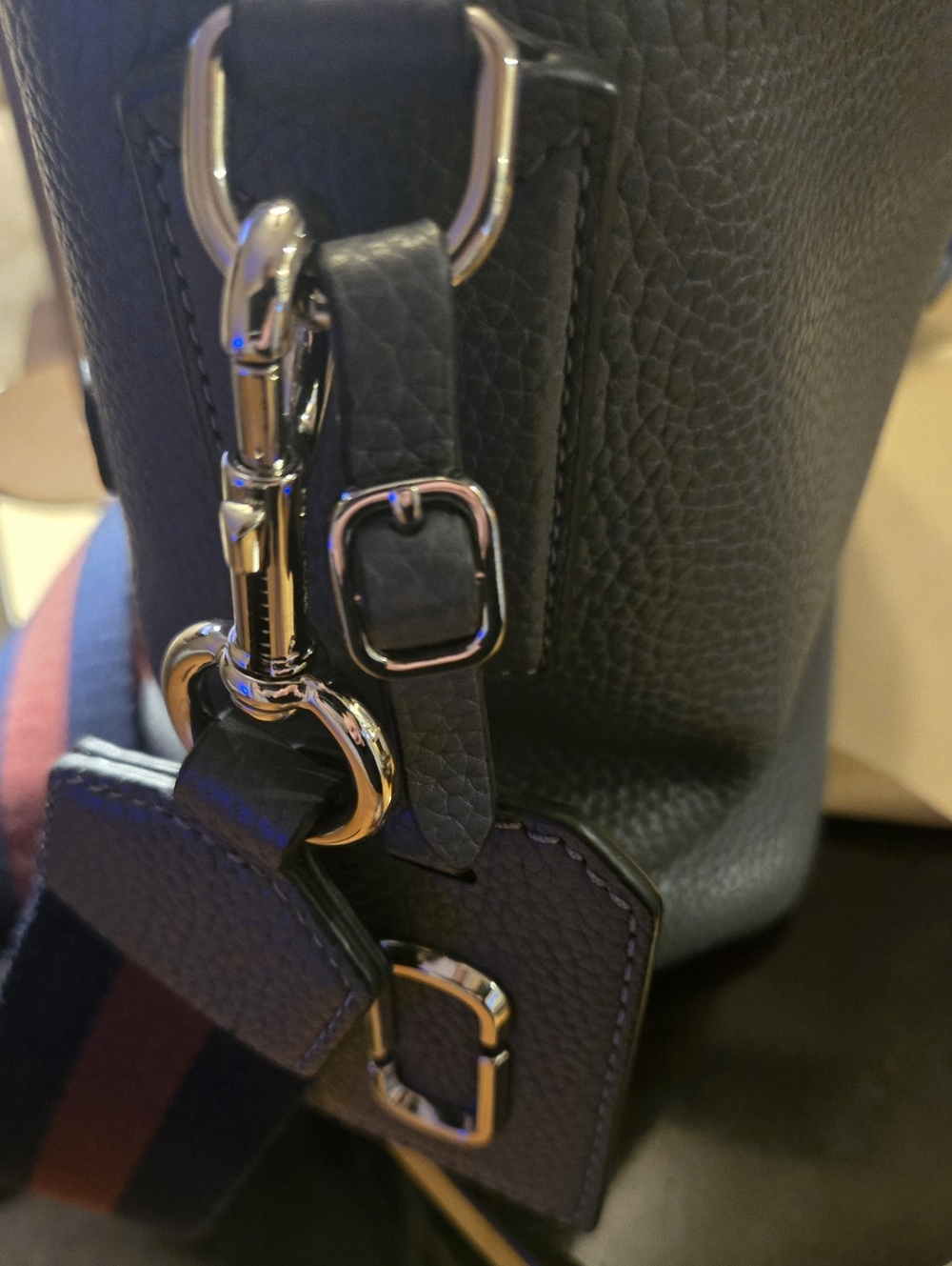 Marc Jacobs Gotham Leather Bucket Bag - Gray - Picture 11 of 14